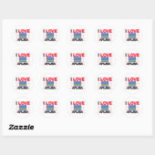 Sticker Rond J'aime Aruba (Feuille)
