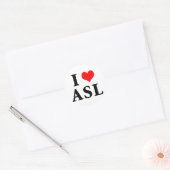 Sticker Rond J'aime ASL (Enveloppe)