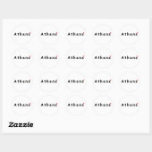 Sticker Rond J'aime Athènes Grèce (Feuille)