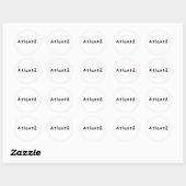 Sticker Rond J'aime Atlanta (Feuille)