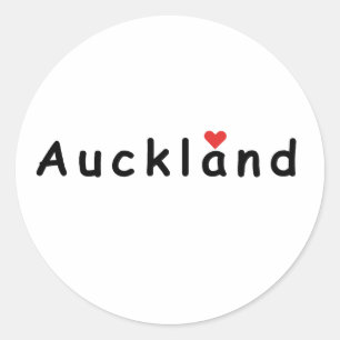 Sticker Rond j'aime Auckland