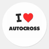 Sticker Rond J'aime Autocross (Devant)