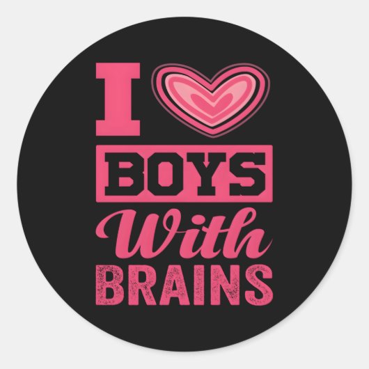 Sticker Rond J'Aime Avec Brains Ami Ami (Devant)