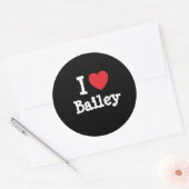 Sticker Rond J'aime Bailey coeur T-shirt (Enveloppe)