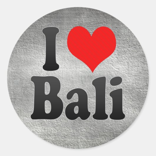 Sticker Rond J'Aime Bali, Inde. Mera Pyar Bali, Inde (Devant)