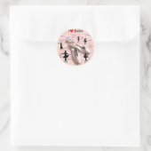 Sticker Rond J'aime Ballet (Sac)