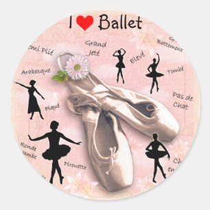Sticker Rond J'aime Ballet