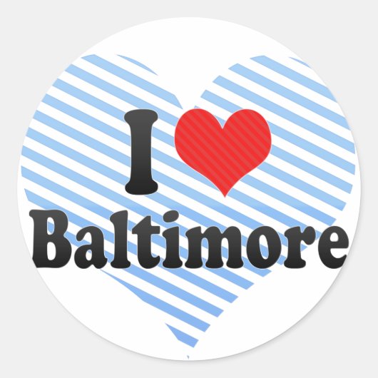 Sticker Rond J'aime Baltimore (Devant)