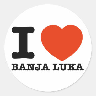 Sticker Rond J'aime Banja Luka