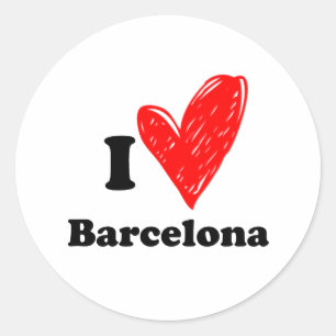 Sticker Rond J'aime Barcelone