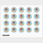Sticker Rond J'aime baseball-puglife (Feuille)