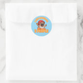 Sticker Rond J'aime baseball-puglife (Sac)