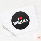 STICKER ROND J'AIME BEQUIA (Enveloppe)
