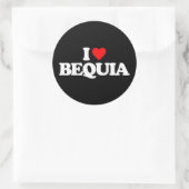 STICKER ROND J'AIME BEQUIA (Sac)
