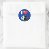 Sticker Rond J'Aime Bicolor Damselfish (Sac)