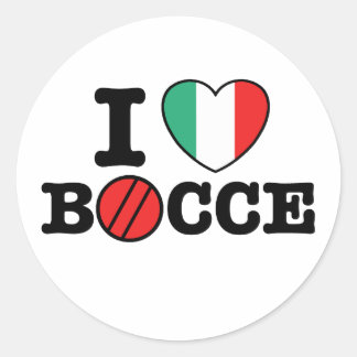 Sticker Rond J'aime Bocce