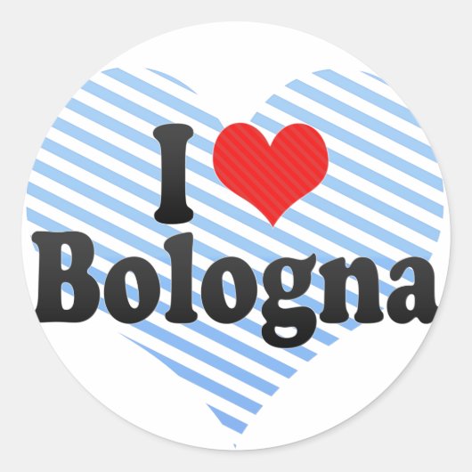 Sticker Rond J'aime Bologna (Devant)