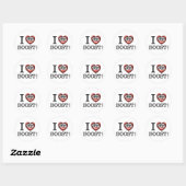 Sticker Rond J'aime Boost - Superchargeur (Feuille)