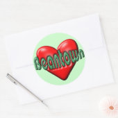 Sticker Rond J'aime Boston (Enveloppe)