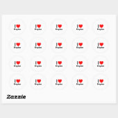 Sticker Rond j'aime brayden (Feuille)