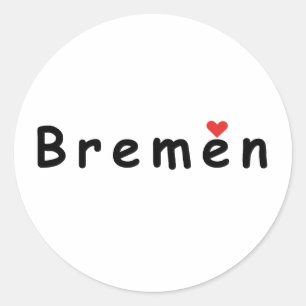 Sticker Rond j'aime Brême