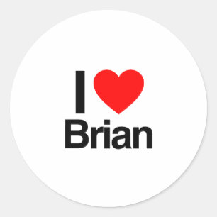 Sticker Rond j'aime brian