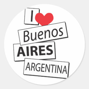 Sticker Rond J'aime Buenos Aires
