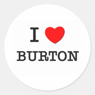 Sticker Rond J'aime Burton