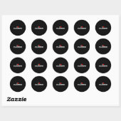 Sticker Rond J'aime camper (Feuille)