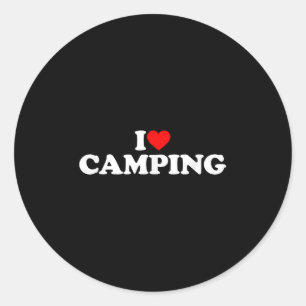 Sticker Rond J'aime camper