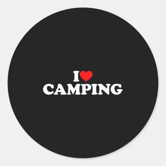 Sticker Rond J'aime camper (Devant)