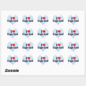 Sticker Rond J'Aime Cape Cod (Feuille)