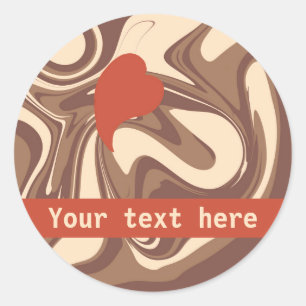 Sticker Rond J'aime cappuccino coutume
