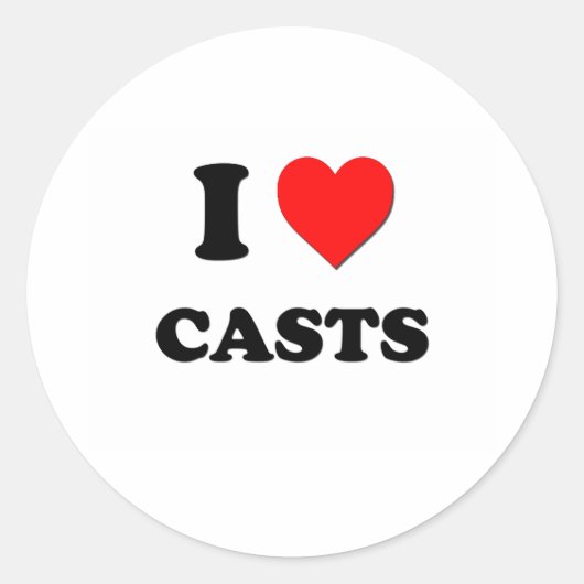 Sticker Rond J'aime Casts (Devant)