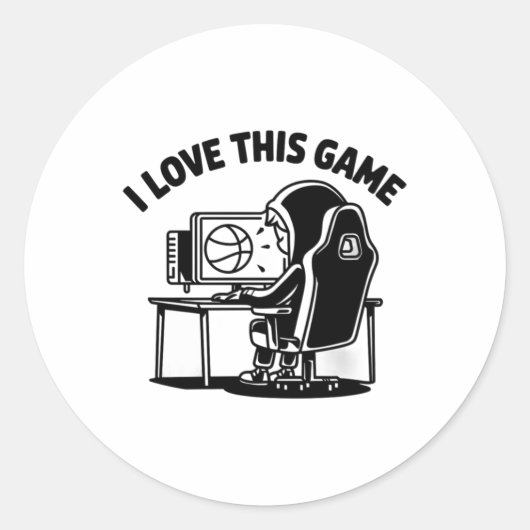 Sticker Rond J'Aime Ce Jeu (Devant)