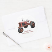 Sticker Rond J'Aime Ces Vieux Tracteurs Rusty (Enveloppe)
