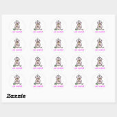 Sticker Rond J'Aime Chalkalot (Feuille)