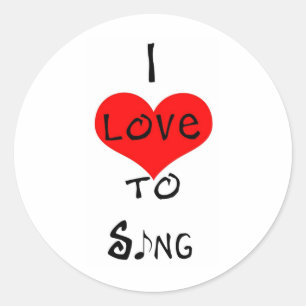 Sticker Rond J'Aime Chanter