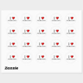 Sticker Rond J'aime cheerleading (Feuille)