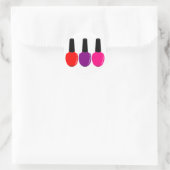 Sticker Rond J'Aime Clou Polonais Rouge Rose Violet Clou Polona (Sac)