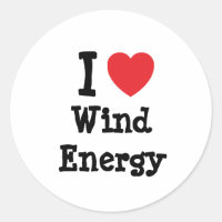 J'aime Coeur d'énergie éolienne personnalisée