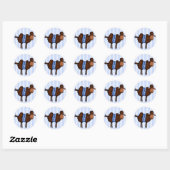 Sticker Rond j'aime crochet (Feuille)