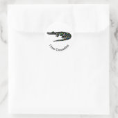 Sticker Rond J'aime CROCODILES - Reptile- Faune - États-Unis (Sac)