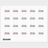 Sticker Rond J'Aime Croiser... Hubby (Feuille)