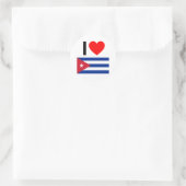 Sticker Rond j'aime cuba (Sac)