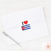 Sticker Rond j'aime cuba (Enveloppe)
