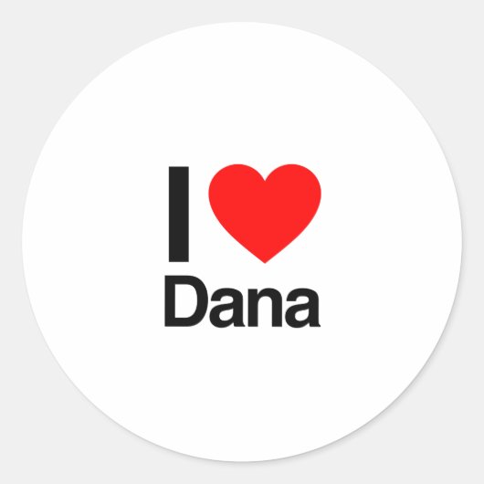 Sticker Rond j'aime dana (Devant)