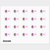 Sticker Rond J'Aime Danser (Feuille)