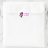 Sticker Rond J'Aime Danser (Sac)
