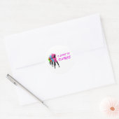Sticker Rond J'Aime Danser (Enveloppe)